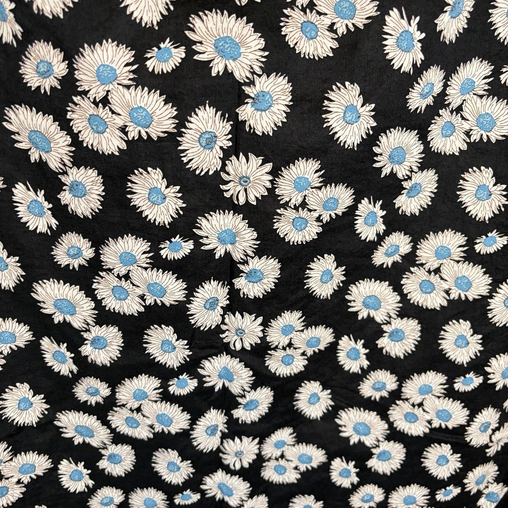Jogal Mens XL Black Floral Button Up Shirt Preppy Cotton Summer Artsy Resortwear - Picture 10 of 12